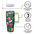 thumbnail image 3 of 30 Oz Reindeer And Bells Tumbler With Handle, Holiday Coffee Travel Cup, Xmas Gift, 3 of 5