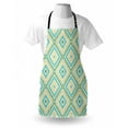 thumbnail image 3 of Aqua Apron Square Rhombus Lines with Torn Paper Effect Pattern in Fresh Spring Colors, Unisex Kitchen Bib Apron with Adjustable Neck for Cooking Baking Gardening, Turquoise Yellow White, by Ambesonne, 3 of 3
