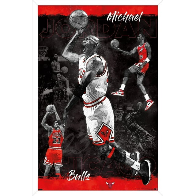 Michael Jordan - Sketch Wall Poster, 22.375" x 34" Framed