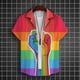thumbnail image 3 of Camisa de verano de gran tamaño con estampado romántico de arcoíris para hombre, camisetas de manga corta con estampado digital, camisa hawaiana para hombre, 3 of 5
