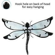 LIFFY Metal Dragonfly Wall Decor - Outdoor Garden Art for Patio, Living Room, Bedroom - Dragonfly Gifts (14inch, Metal & Glass)