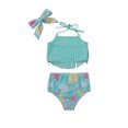thumbnail image 1 of HAWEE Maillot de Bain Bébé Fille Mignon Triangle à Franges Bikini Tankini 2 Pcs Maillot de Bain Filles, 1 of 7