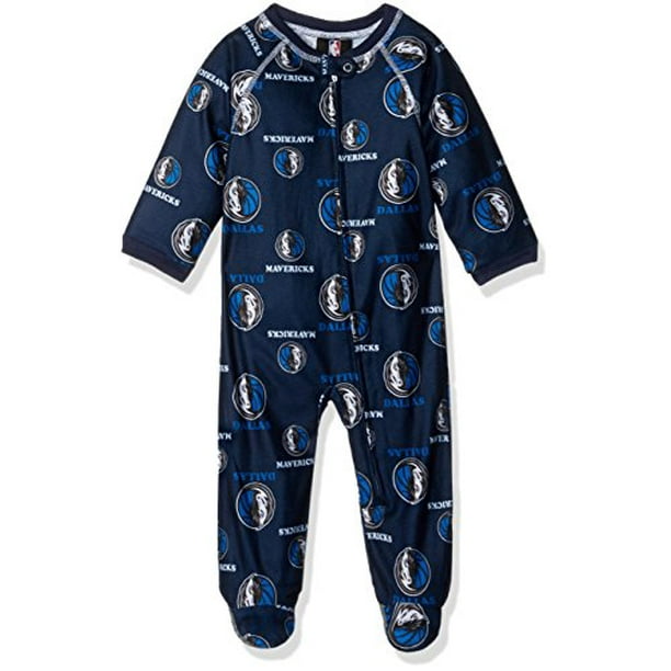 Nba Infant Mavericks Sleepwear All Over Print Zip Up Coverall 12 Months Dark Navy Walmart Com Walmart Com