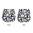 thumbnail image 3 of Balery Daisy Floral Pantalones cortos deportivos para mujer con forro y dos bolsillos, elásticos, para entrenamiento, gimnasio, yoga-XX-Large, 3 of 7