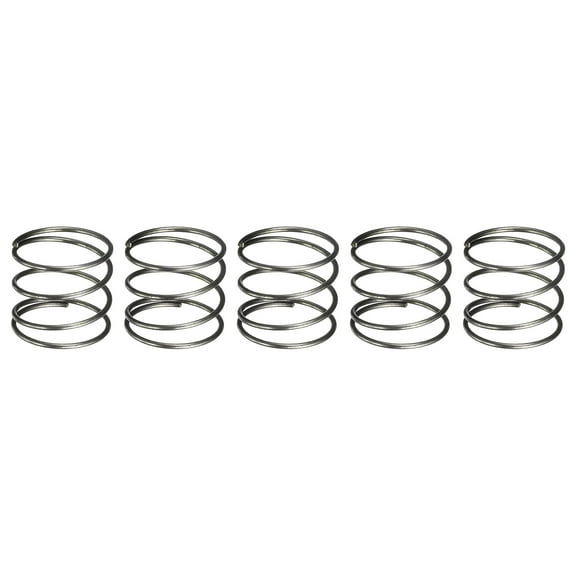 Uxcell 5 Pack Compression Spring, 18mm OD, 1mm Wire Size, 15mm Free Length, Spring Steel Construction Extended Mechanical Compression Springs for Shop and Home Repairs, Silver Tone