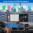 thumbnail image 5 of Pantalla Carplay para automóvil, estéreo portátil inalámbrico HD IPS de 10.26 "para Apple Carplay y Android Auto, receptores de audio para automóvil con cámara de tablero 4K/cámara trasera 1080P, nave, 5 of 5