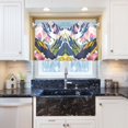 thumbnail image 5 of Yayeee Kitchen Curtains Tier Pair Light Filtering 27"x36" Rod Pocket Short Cafe Window Panel, Abstract Mountain, 5 of 7