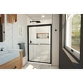 thumbnail image 2 of DreamLine Duet Plus 44-48 in. W x 72 in. H Semi-Frameless Bypass Sliding Shower Door in Satin Black, 2 of 5