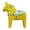 Yellow, variant on Dala Horse Statue, Hand-Carved Wooden Horse Figurine for Home Decor, Traditional Folk Art Ornament for Shelf, Desk, Living Room, Gift Idea