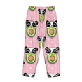 thumbnail image 5 of Naloa Panda Avocado Print Women’s Ultra-Soft Comfy Pajama Lounge Pants with Pockets & Drawstring, 5 of 8