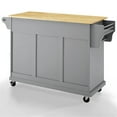 thumbnail image 6 of Pemberly Row Traditional Wood Kitchen Cart with 2-Drawer in Gray/Natural, 6 of 11