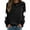Black, variant on XIAONU Sweatshirts For Womens Halloween Cute Ghost Long Sleeve Printed Tops Pleasure Baggy Crewneck Pullover Sweatshirt