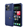 thumbnail image 6 of Allytech Rugged Case for iPhone 15 Pro Max Support Magnetic Car Mount, Premium PU Leather Flip Card Cash Holder Pocket Shockproof Anti-Fall Back Case for iPhone 15 Pro Max - Darkblue, 6 of 6
