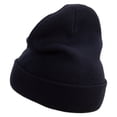 thumbnail image 2 of Vintage Deer Antler Embroidered 12 Inch Long Knitted Beanie - Black OSFM, 2 of 5