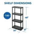 thumbnail image 3 of Gracious Living Knect-A-Shelf Light-Duty 4-Shelf Plastic Shelving Unit, 3 of 9