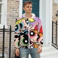 thumbnail image 3 of The Powerpuff Girls Zip Up Hoodies Unisex Realistic 3D Print Sweatshirt Long Sleeve Hooded Jacket Coat S, 3 of 8