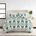thumbnail image 6 of Duvet Covert Set - Ultra Soft - Teal Adobe Diamond Southwestern Boho for Queen Size Bedding by Comfort Canopy, 6 of 15