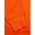 thumbnail image 5 of ROASO Men's Broken Heart Letter Print Kangaroo Pocket Hooded Collar Tracksuit Set Orange, 5 of 6