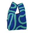 thumbnail image 4 of Bolso de mano jinwen Bohemio Lindo Reutilizable de Señora Ligero Moda Azul Cartera de mujer de punto, 4 of 8