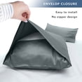 thumbnail image 5 of Queen Size 400 Thread Count Cotton Pillowcases Set of 2, Solid Percale Envelope Closure Pillow Cases by SimpleField - Soft, Smooth & Breathable (Dark Gray, 20 x 30 inches), 5 of 6