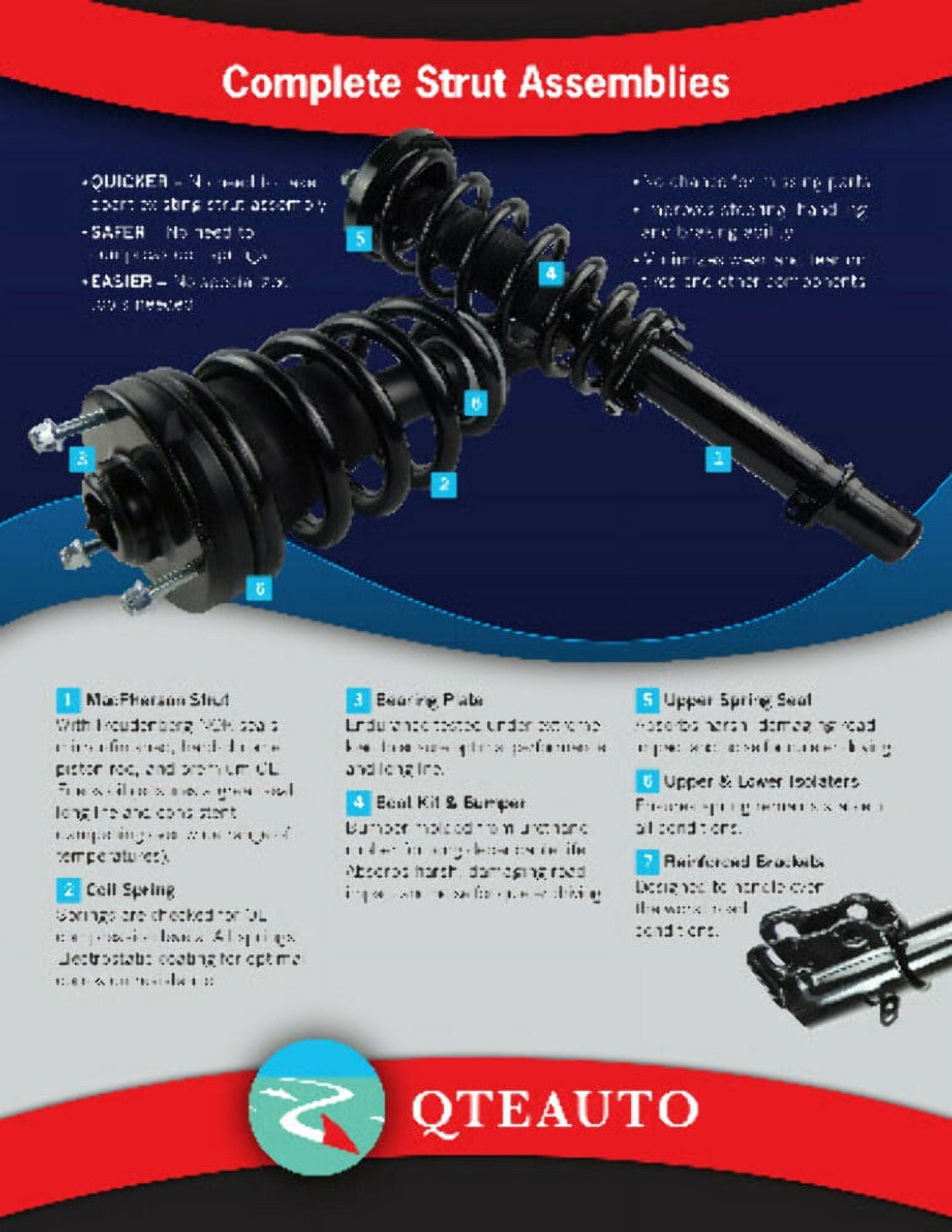 Pair 2 Front L-R Quick Complete Strut-Coil Spring Assembly For 2011-2017 BMW X3