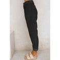 thumbnail image 3 of Pantalones de pana de mujer Pantalones casuales vintage sueltos de pierna recta de talle alto con bolsillos laterales, 3 of 8