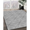 thumbnail image 3 of Ahgly Company Machine Washable Indoor Round Transitional Gray Area Rugs, 7' Round, 3 of 7