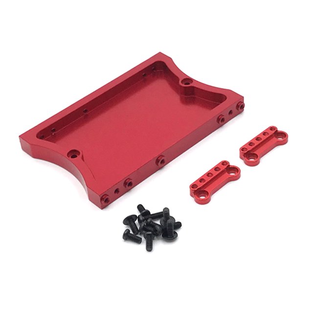 Vogacara Soporte de amortiguador de coche RC Juego de casquillos de dureza resistentes al desgaste Accesorios para vehículos Viga trasera de alta Kits de construcción modelo Rojo Vogacara FN010702-03