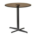 thumbnail image 5 of Modern Round Glass Top End Table - Tall Metal Accent Nightstand Furniture - 19.69" Brown Glass &amp; Matte Black Base - Living Room, Bedroom, Dorm, Home Office, 5 of 7