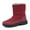 Red, variant on New Fshion Plus Size Snow Boots for Women Winter Warm Snow Shoes Flat Casual Short Shoes