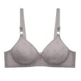 thumbnail image 4 of Bras, Women'S Wireless Soft Cup Wirefree Everyday Bra With Printed Pattern, Comfort Adjustable Straps, Molded Cups & Casual Style For Summer Bras Push Up Women Bras Padded (38, Light Gray) ZMTing, 4 of 4