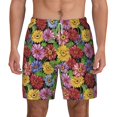 thumbnail image 2 of Goofa Daisies Flowers Printed Men's Swim Trunks Board Shorts Quick Dry Mens Swimming Trunks with Compression Liner,Breathable Fit Hawaii Beach Shorts-Large, 2 of 9