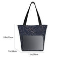 thumbnail image 3 of Bingfone Navy Dark Blue Women Shoulder Tote Bags Casual Bag Ladies Shopping Handbag, 3 of 7