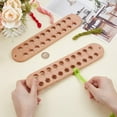 thumbnail image 3 of 2Pcs Wood Embroidery Thread Organizers 20 Holes Wooden Embroidery Floss Organizer Stitch Thread Organizer Wooden Stitch Thread Holder Needlework Thread Sorter for DIY Sewing Crafts Brown, 3 of 5