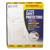 C-Line 62038 11 in. x 8.5 in. Standard Weight Non-Glare Polypropylene Sheet Protectors - Clear (50/Box)