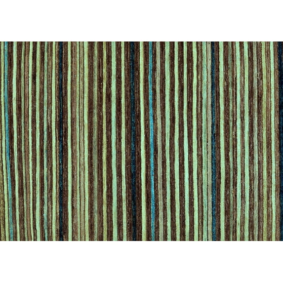 Ahgly Company Indoor Rectangle Abstract Light Blue Modern Area Rugs, 8' x 12'