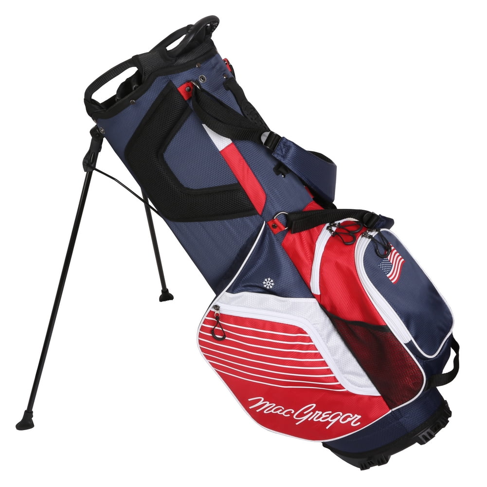 MacGregor Golf VIP 14 Divider Stand Carry Bag with Full Length Dividers, USA Flag