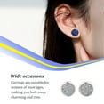 thumbnail image 4 of Minnieouse Pendientes redondos Llamativos Gotas para los oídos Galvanoplastia fina Incrustaciones de diamantes de imitación Espárragos para los oídos Ropa, zapatos y accesorios Miscelánea Blanco Minnieouse AP010485-02, 4 of 6