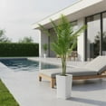 thumbnail image 4 of Yeshouse Palmera artificial, areca tropical alta con macetero alto blanco, árbol artificial en maceta con hojas realistas para decoración de interiores, salas de estar, dormitorios, hogar y oficina, 4 of 7