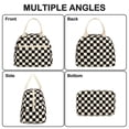 thumbnail image 6 of Insulated Lunch Bag for Men & Women, Reusable Small Cooler Tote for Work, Travel & Picnic, Adult Lunch Box with Compact & Durable,Corduroy Plaid Black, 6 of 7