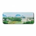 thumbnail image 1 of Nature Computer Mouse Pad, Detain Waterfall Guangxi Misty Jungle Forest Waterscape Scene Picture, Rectangle Non-Slip Rubber Mousepad Large, 31" x 12" Gaming Size, Fern Green Multicolor, by Ambesonne, 1 of 2
