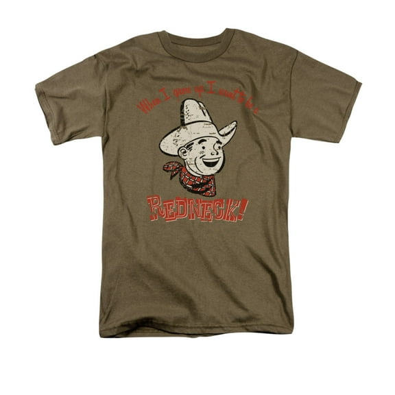 When I Grow Up, I Want To Be A Redneck! Vintage Funny Cartoon Adult T-Shirt