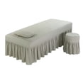 thumbnail image 2 of Funda de Sábana Cómoda con orificio para Sábanas con Funda de almohada y Funda de taburete Salvador GRIS Sábana de masaje, 2 of 8