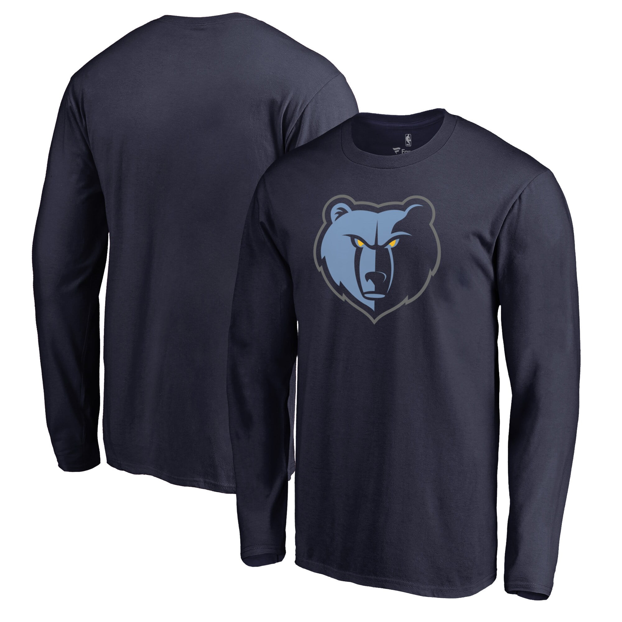 Memphis Grizzlies Fanatics Branded New Primary Logo Long Sleeve T-Shirt - Navy - Walmart.com 