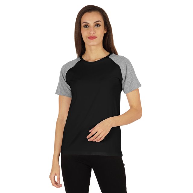 Inkmeso T-Shirt Raglan à Manches Courtes pour Femmes Coupe Régulière Décontracté Uni Basique Tee T-Shirts