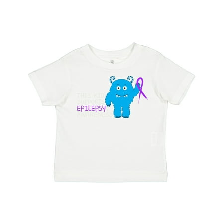 

Inktastic This Kid Supports Epilepsy Awareness Gift Toddler Boy or Toddler Girl T-Shirt