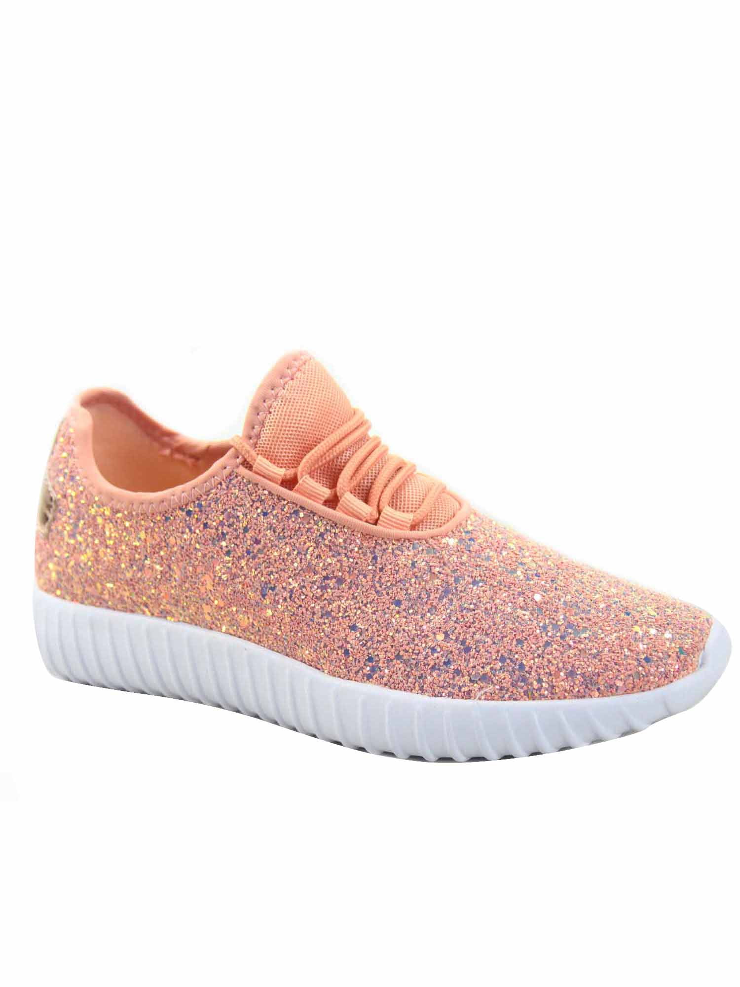 Women's Remy-18 Glitter Sneakers, Fashion Sneakers, Sparkly Shoes for  Women - Pink - CU185UX7WS0