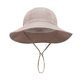 thumbnail image 6 of SAWOBUUN Baby Toddler Sun Hat Breathable Adjustable Cotton Bucket Hat Wide Brim Summer Beach Hats for Boys Girls, 6 of 8