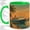 Green, variant on Retro Cruise Ship Accent Mug, 11oz Ceramic Coffee Cup for Travel Fans