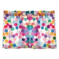 thumbnail image 7 of Yayeee Kitchen Curtains Tier Pair Light Filtering 27"x36" Rod Pocket Short Cafe Window Panel, Light Colorful Circles, 7 of 7
